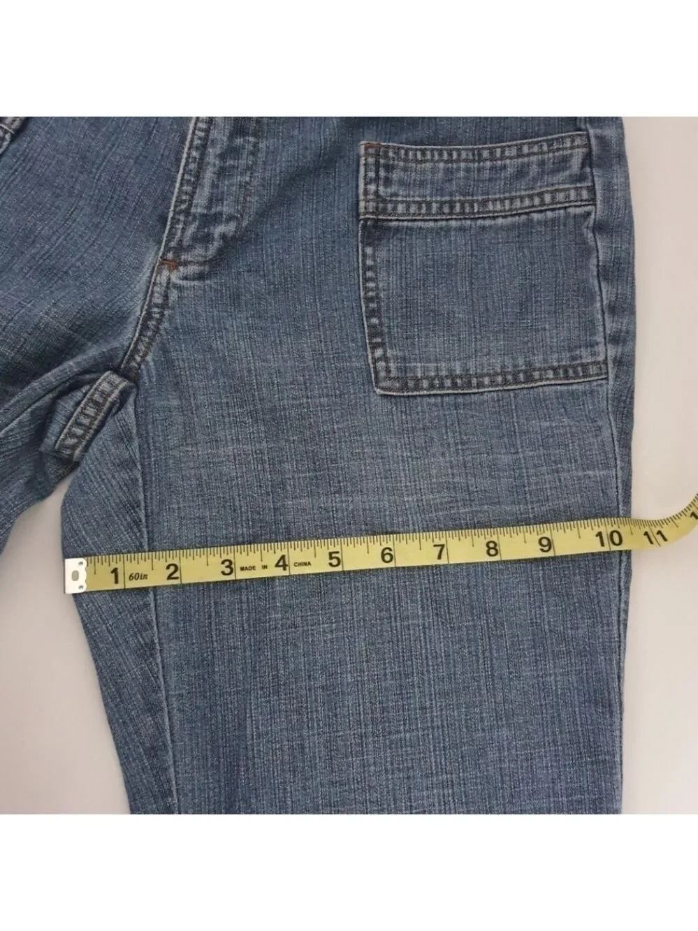 Wide Leg VNTG Jeans No Back Pocket 90s Altered Hem Y2k